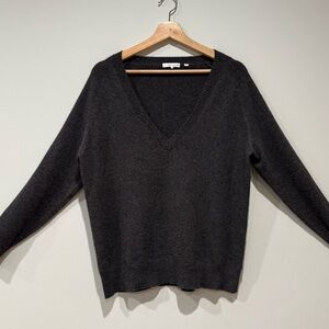 360 Cashmere | 100% cashmere V-Neck Grey Sweater